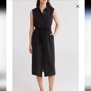 491-Nwot THEORY Sleeveless Black Midi Dress CUSTUMER RETURN ISSUE>Brand Tag Only